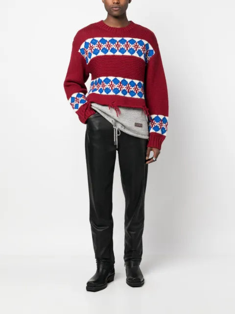 DSQUARED2 sweater with a distressed finish