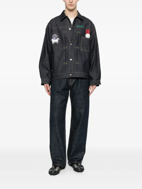 Undercover embroidered oversized denim jacket