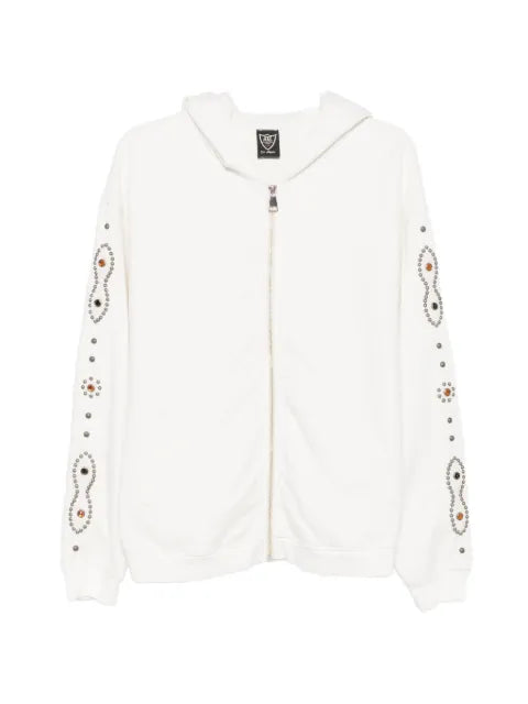 Htc Los Angeles stud-embellished zip-up hoodie