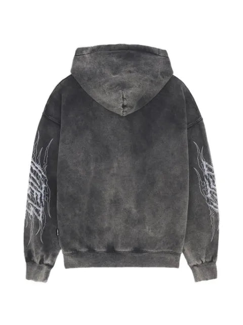IUTER Tribal marble-effect zip-up hoodie