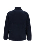 Les Deux fleece-texture logo-patch jacket