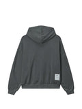 izzue logo-print panelled hoodie