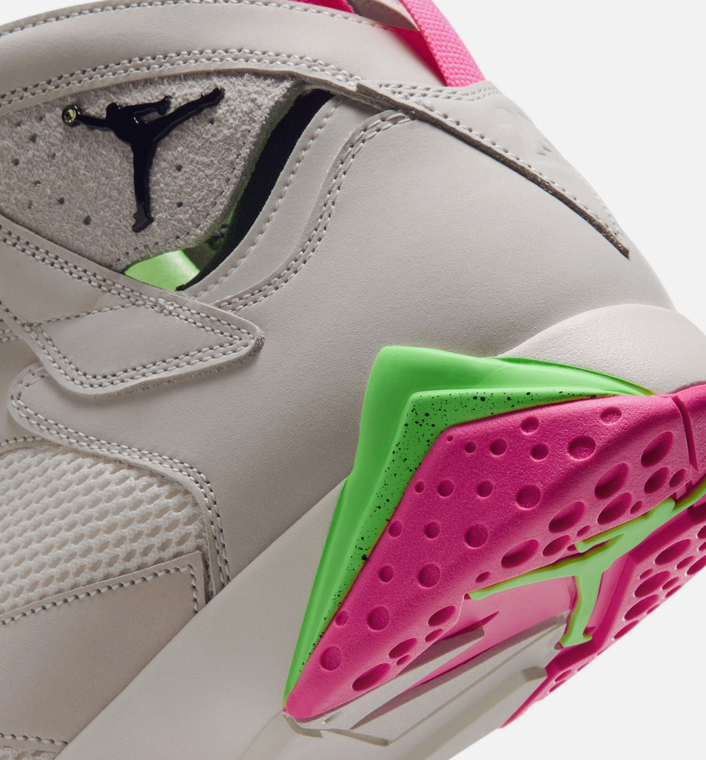Air Jordan 7 Retro Tennis Day Men's Lifestyle Shoes - Phantom / Lime Blast / Pink Blast