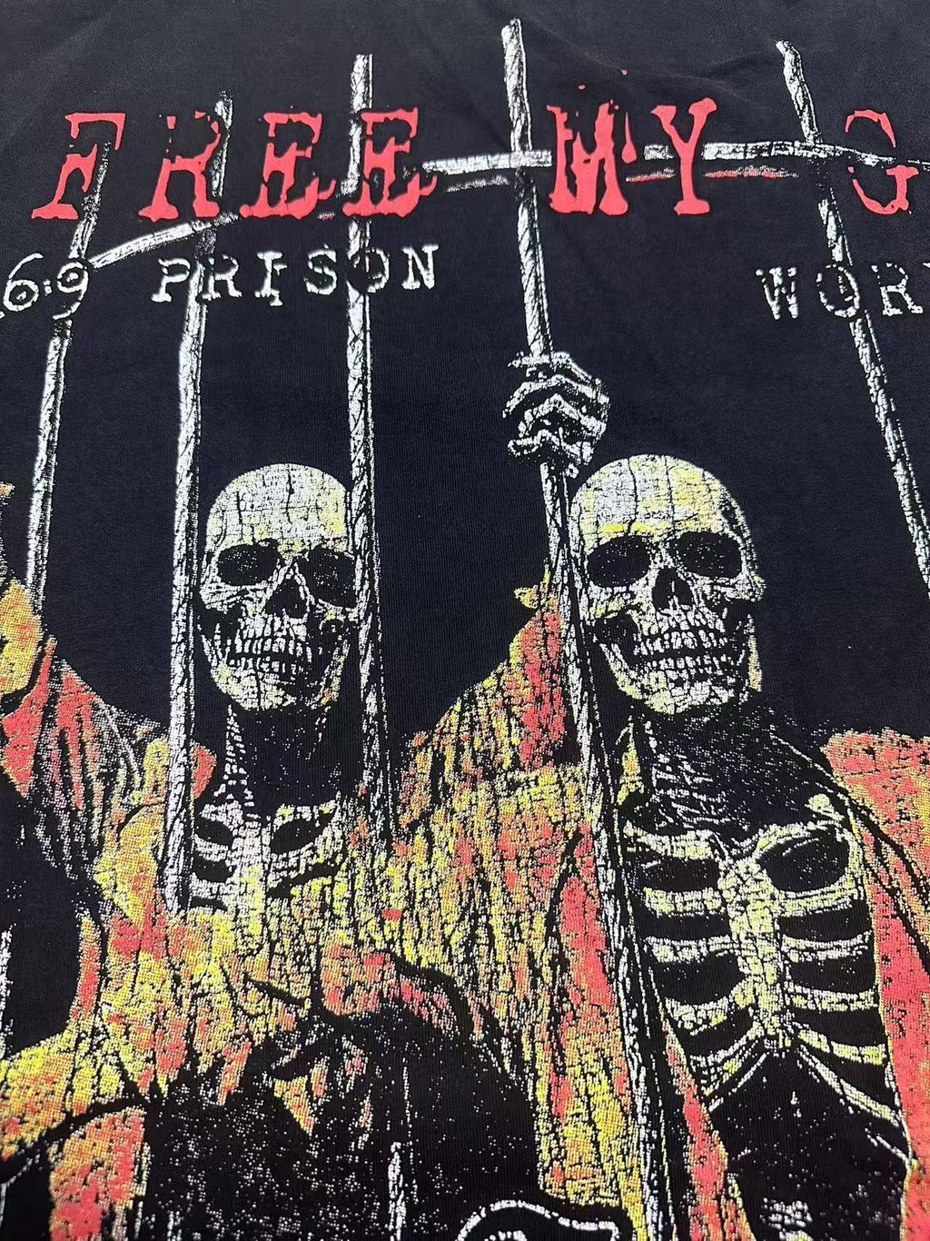 Godspeed Skeleton Prison Graphic T-Shirt