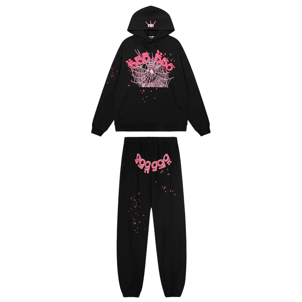 Sp5der Spiderweb Graphic Hoodie & Sweatpants Matching Set