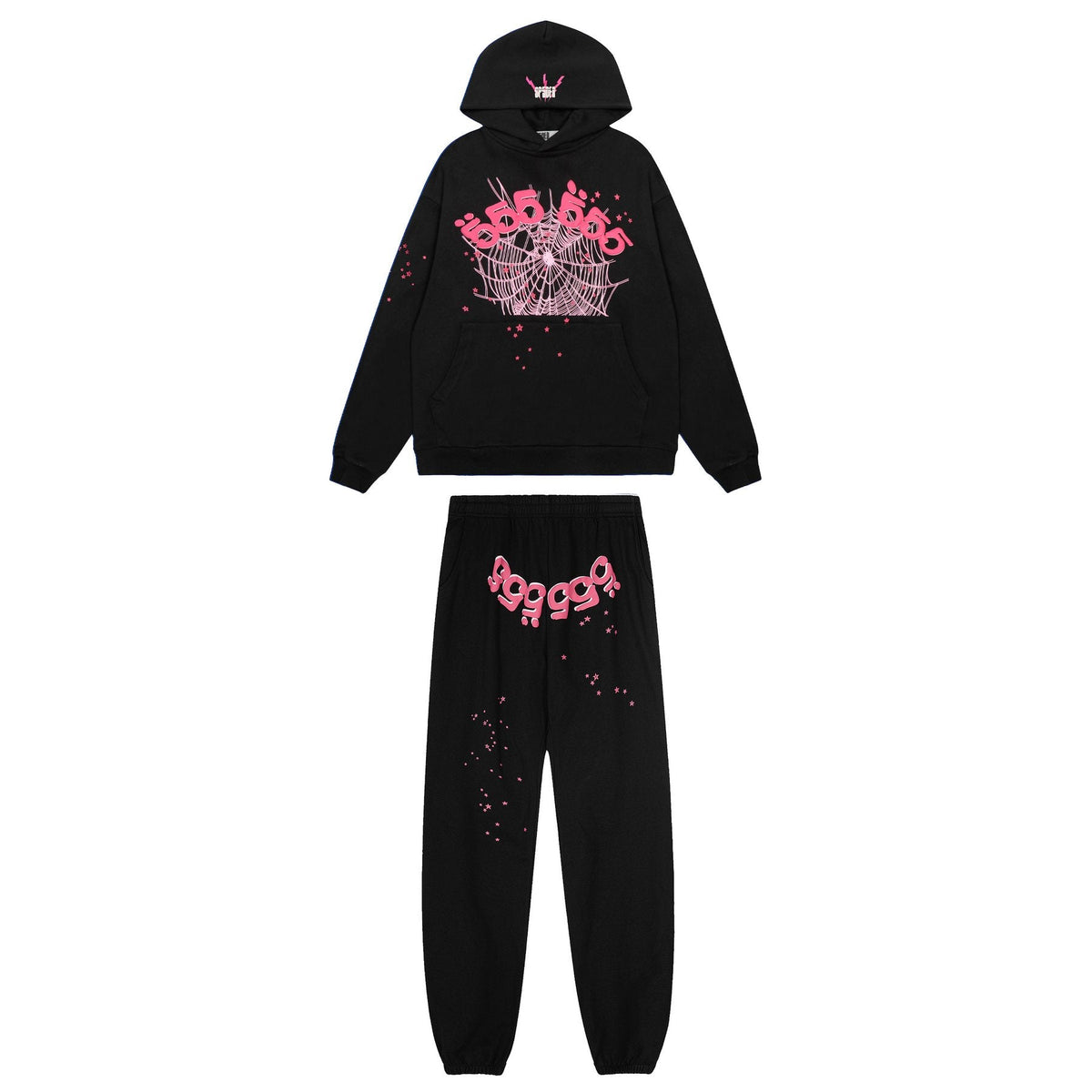 Sp5der Spiderweb Graphic Hoodie & Sweatpants Matching Set