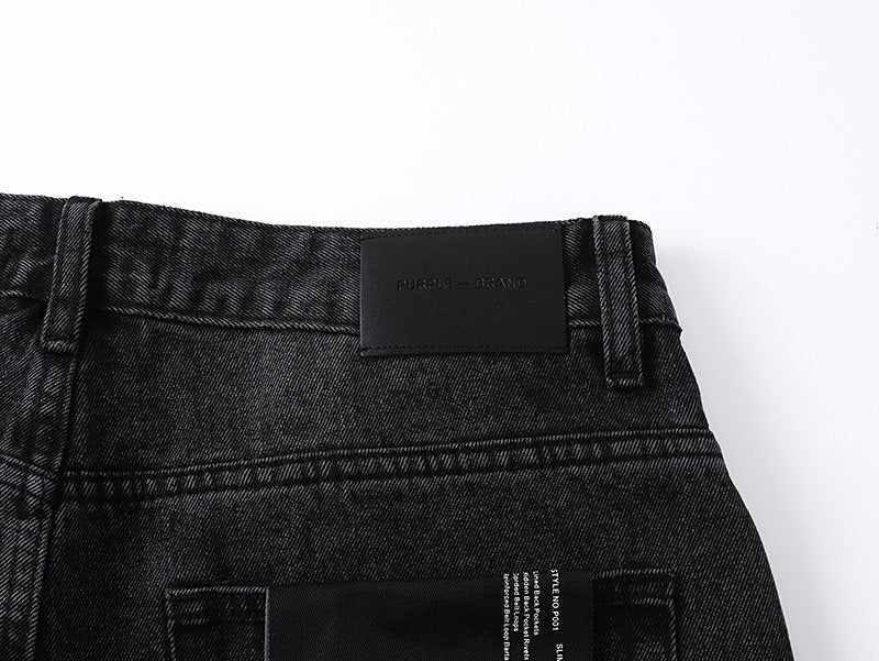 Purple Brand PU813 Washed Black Distressed Jeans