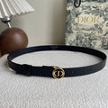DIOR 25S BELT 25 MM IN BLACK CALFSKIN 572165