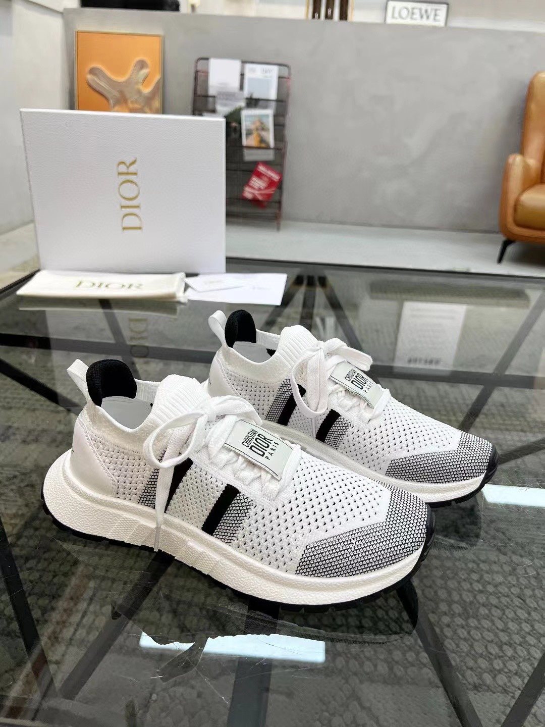 Dior Knit Low-Top Sneakers