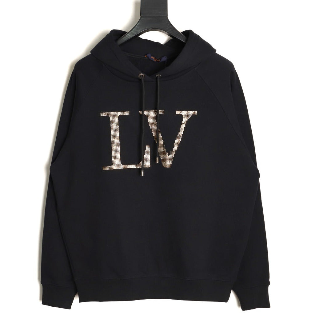 Louis Vuitton LV Lettering Pullover Hoodie - Black